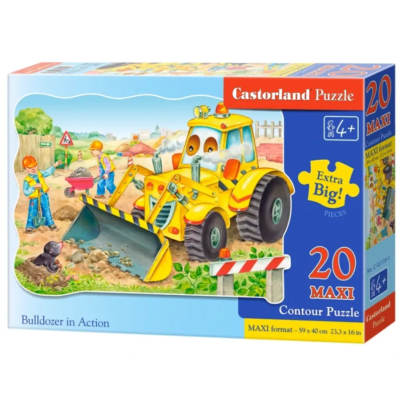 Castorland - Puzzle Maxi, Bulldozer In Action 20 Pcs 02139