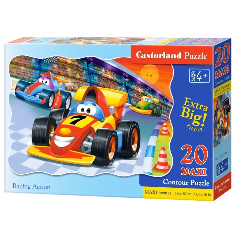 Castorland -  Puzzle Maxi, Racing Action 20 Pcs C-02306-1