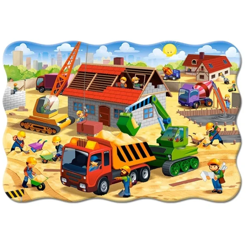 Castorland - Puzzle Maxi, House In Construction 20 Pcs 02412