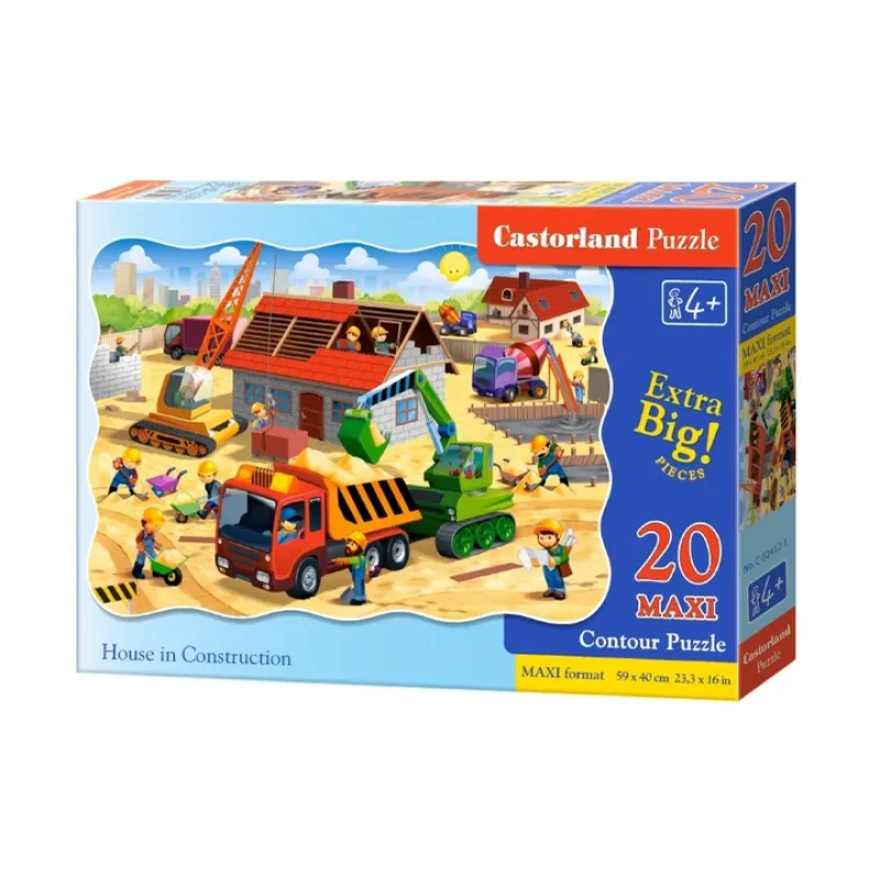 Castorland - Puzzle Maxi, House In Construction 20 Pcs 02412