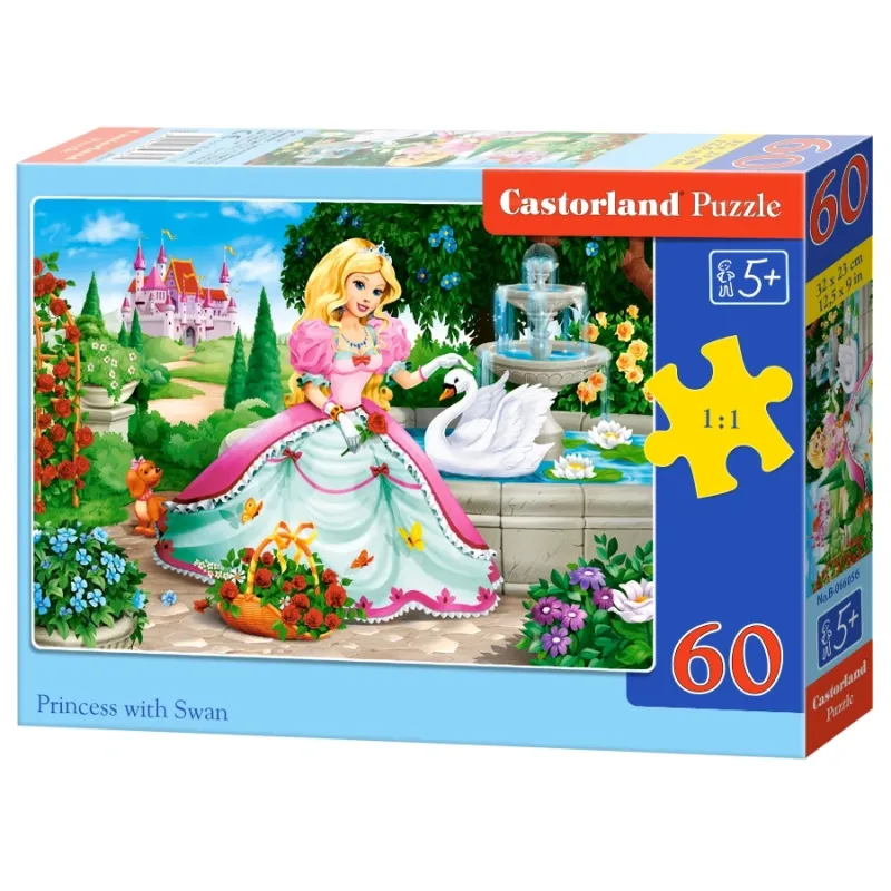 Castorland - Puzzle, Princess With Swan 60 Pcs 66056