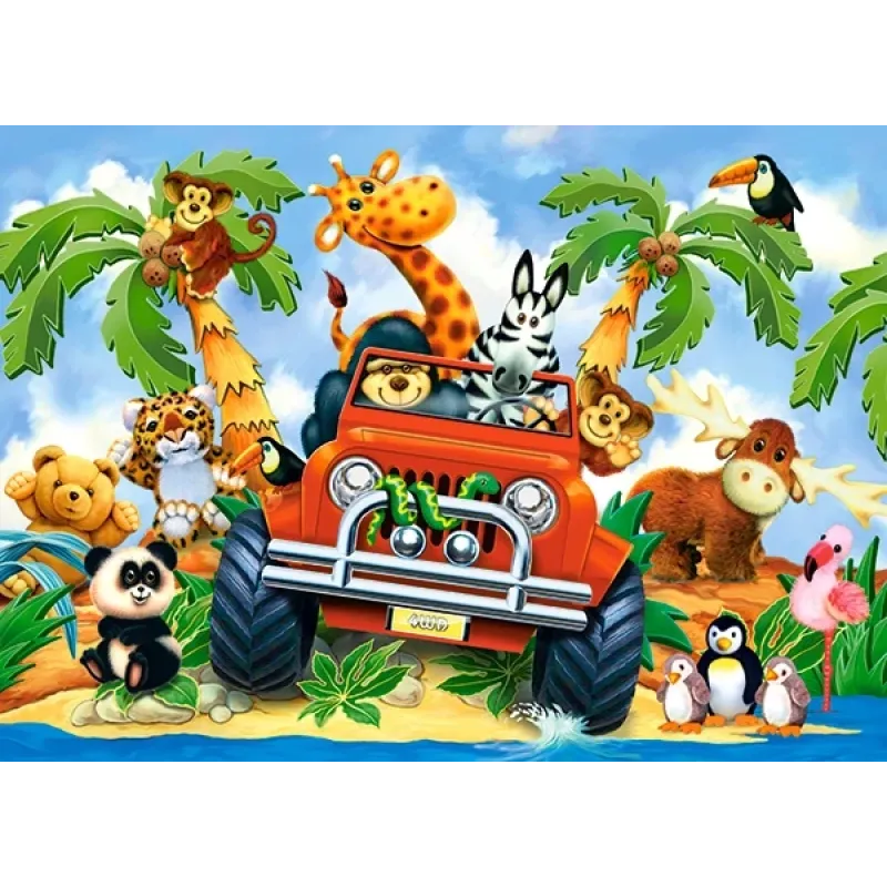 Castorland - Puzzle, Softies On Safari 60 Pcs 06793