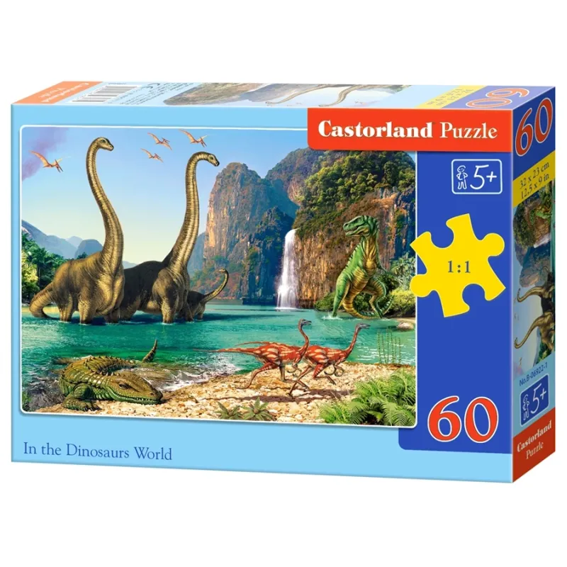 Castorland - Puzzle In the Dinosaurs World 60 Pcs 06922