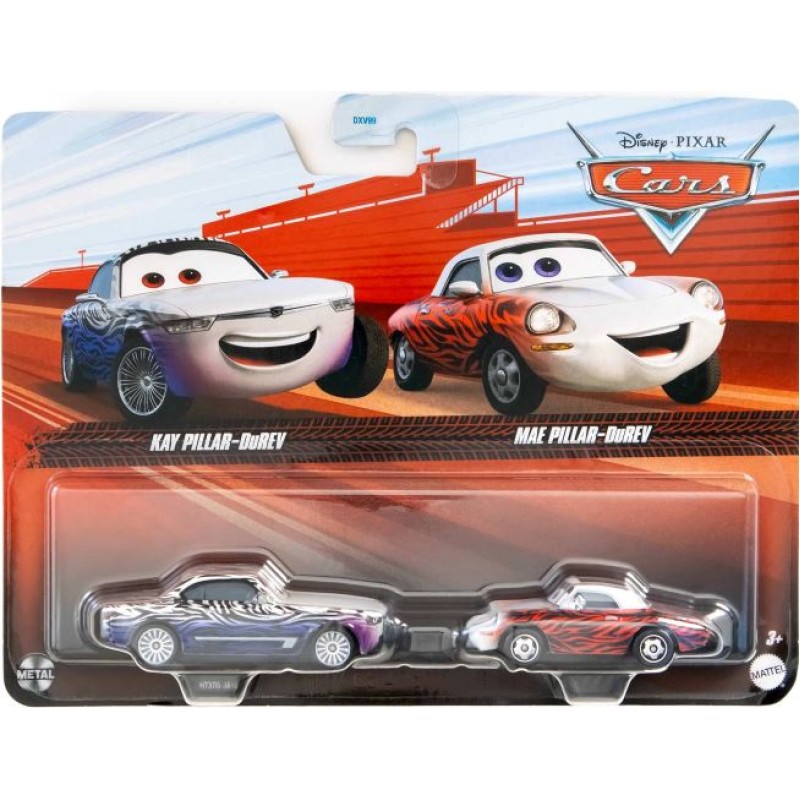 Mattel Cars - Σετ Με 2 Αυτοκινητάκια, Kay Pillar-DuREV and Mae Pillar HTX05 (DXV99)