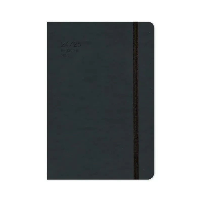 Adbook - Ακαδημαϊκό Ημερολόγιο, Ημερήσιο 2024-2025 Handy Black 14x21cm ΗΜ-9234