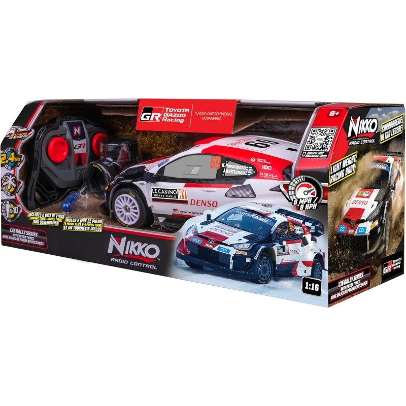 Nikko, Radio Control - Rally Series, Toyota Gazoo With Tyres 10402 (10400)