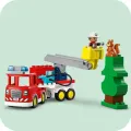 Lego Duplo -  Fire Truck With Hose And Firefighter 10473
