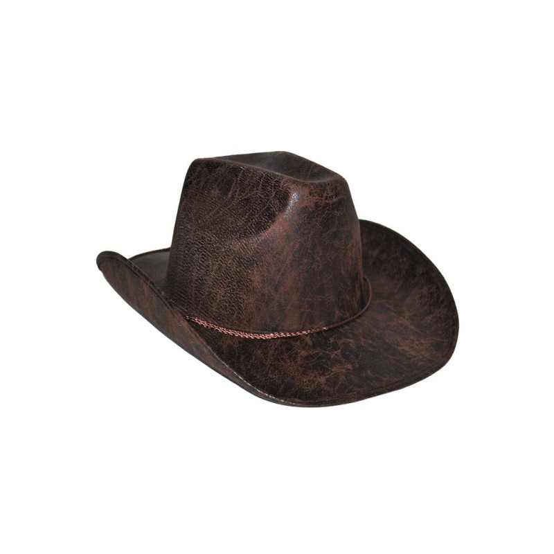 Funny Fashion - Καπέλο Cowboy Καφέ Deluxe Δερματίνη 50484