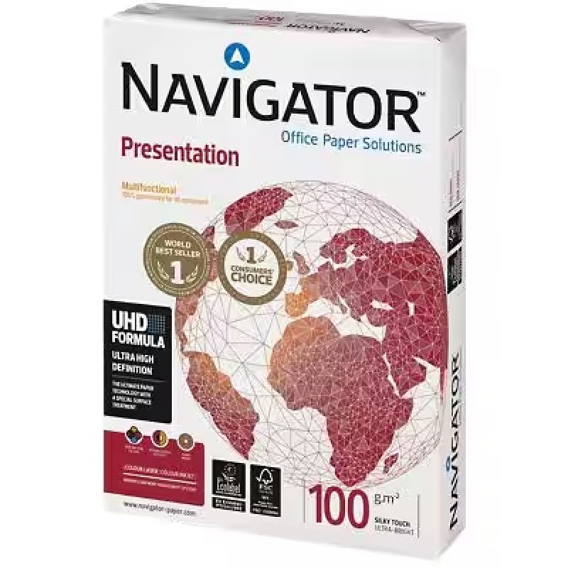 Navigator - Χαρτί Εκτύπωσης Presentation Λευκό A3 100gr 500 Φύλλα (1 Δεσμίδα) 104853