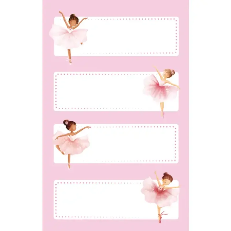 Bsb - Ετικέτες Αυτοκόλλητες Τετραδίων, Ballet Ballerina 12 Τμχ 11-985