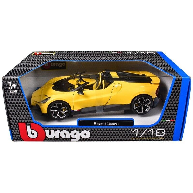 Bburago - 1/18 Bugatti W16 Mistral, Yellow 18-11051