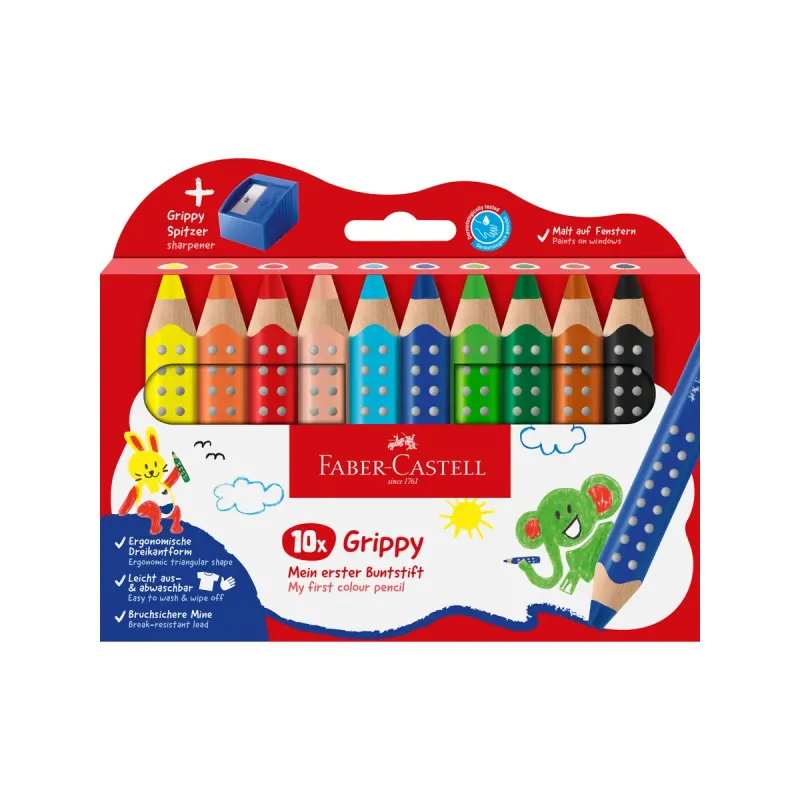 Faber Castell - Ξυλομπογιές Grippy 10 Τμχ 110636
