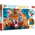 Trefl - Puzzle Crazy Shapes, Facing A Tiger 600 pcs 11110