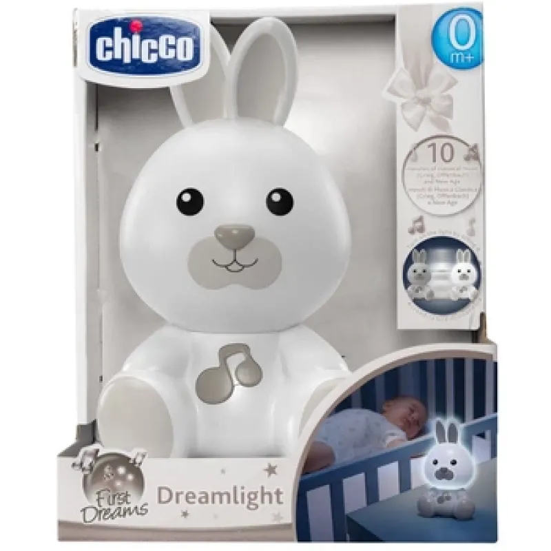 Chicco - Βρεφικό Φωτάκι Νυκτός Λαγουδάκι με Μελωδία 11456