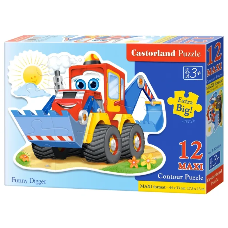 Castorland - Puzzle Maxi Funny Digger 12 Pcs 120024