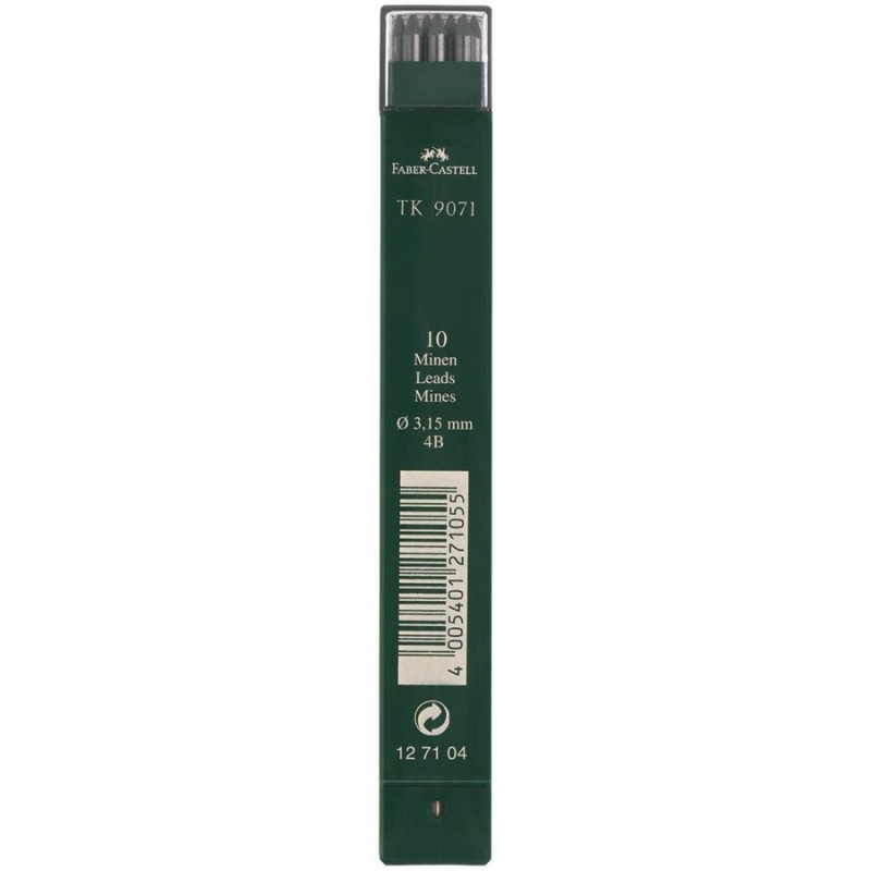 Faber Castell - Μύτες Μηχανικών Μολυβιών TK 9071 3.15mm 4B 127104