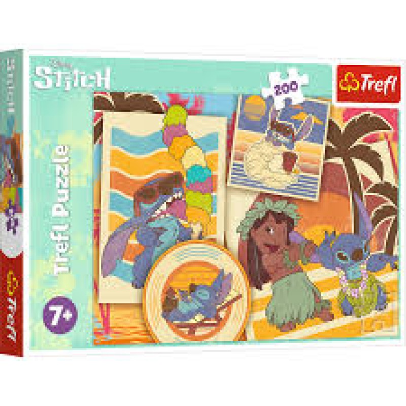 Trefl - Puzzle Stitch, The Musicial World Of Lilo & Stitch 200 Pcs 13304