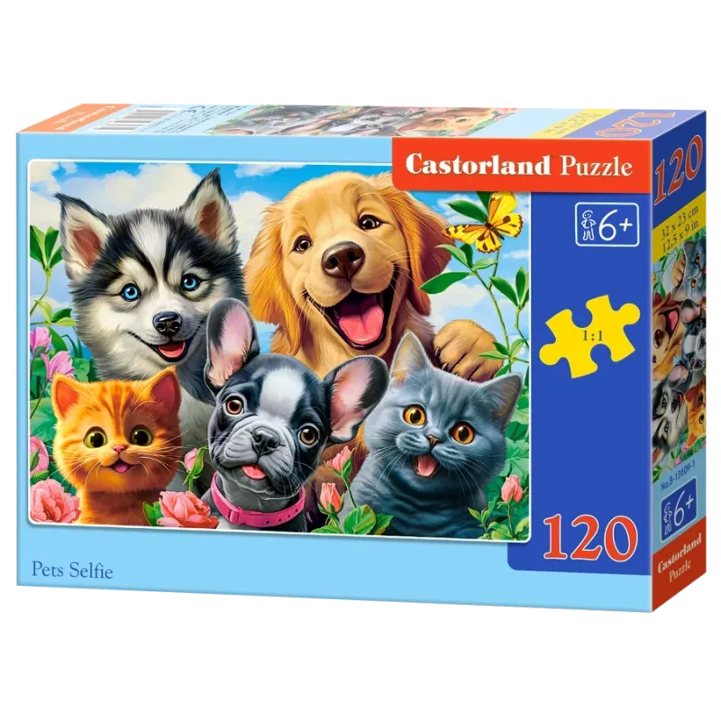 Castorland - Puzzle, Pets Selfie 120 Pcs 13609