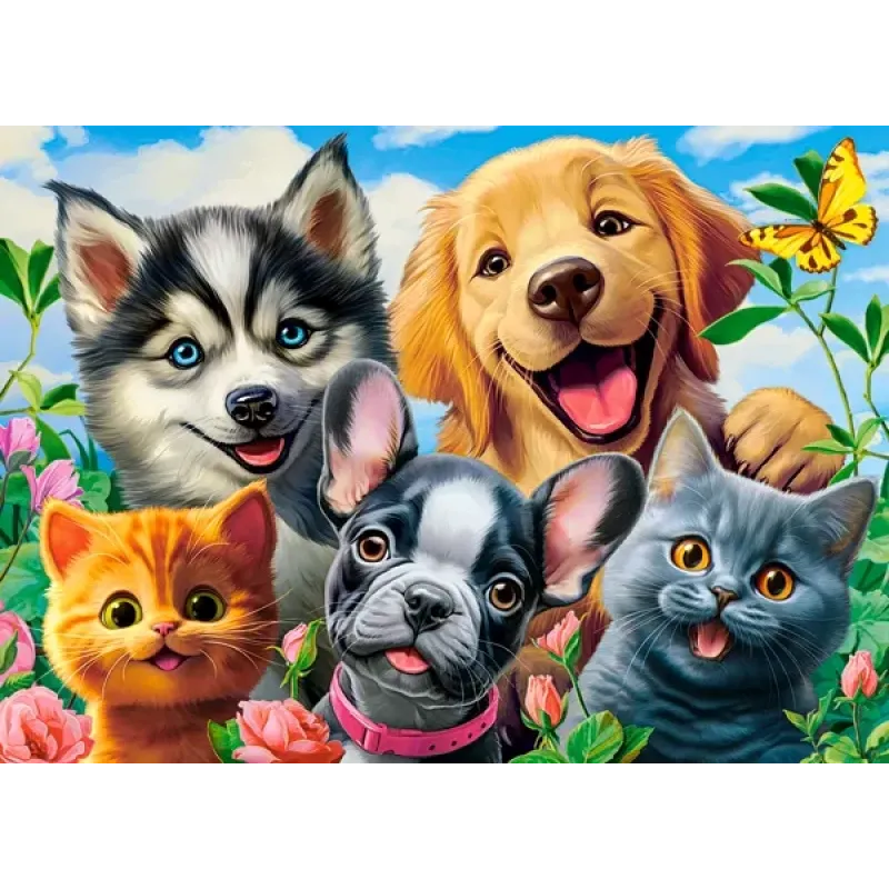 Castorland - Puzzle, Pets Selfie 120 Pcs 13609