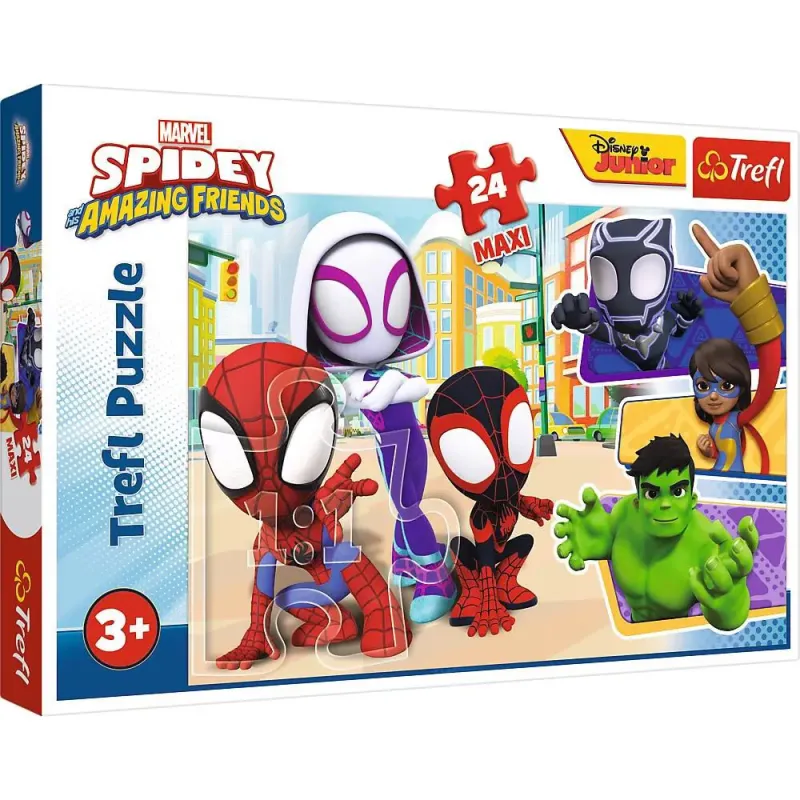 Trefl - Puzzle Maxi, Spidey &amp Amazing Friends 24 Pcs 14348