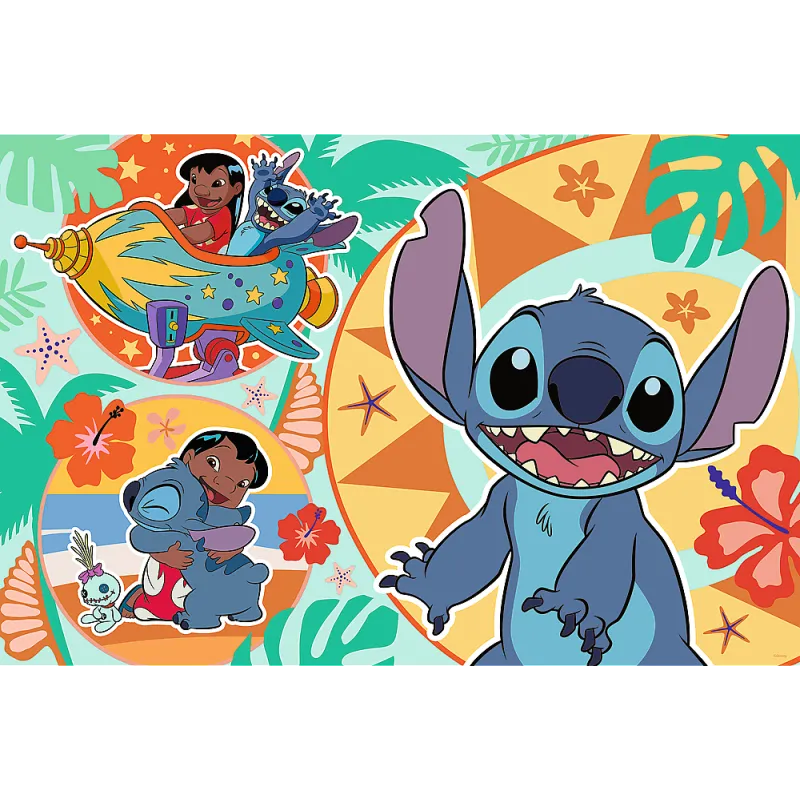 Trefl - Puzzle Maxi, Happy day of Lilo and Stitch 24 Pcs 14365