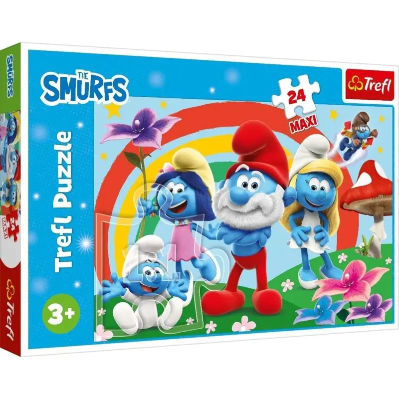 Trefl - Puzzle Maxi, The Smurfs 24 Pcs 14374