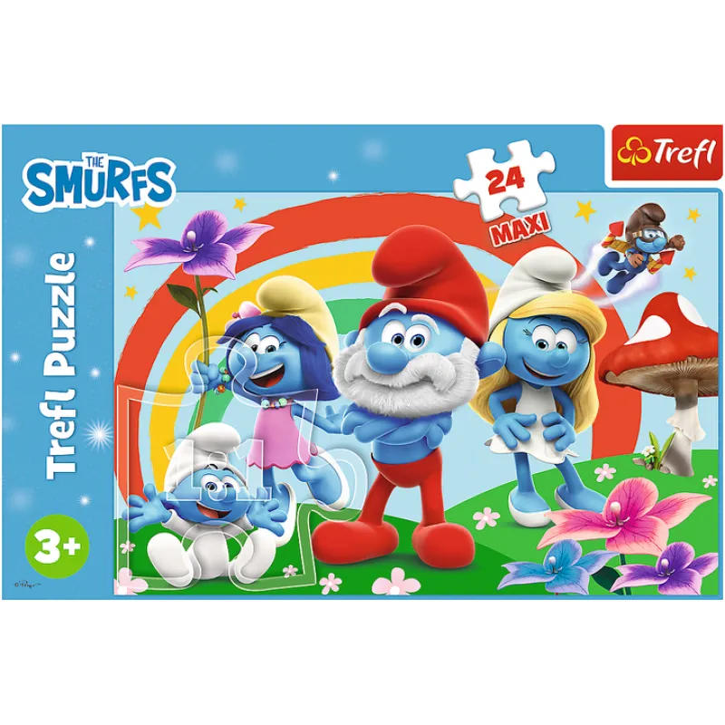 Trefl - Puzzle Maxi, The Smurfs 24 Pcs 14374