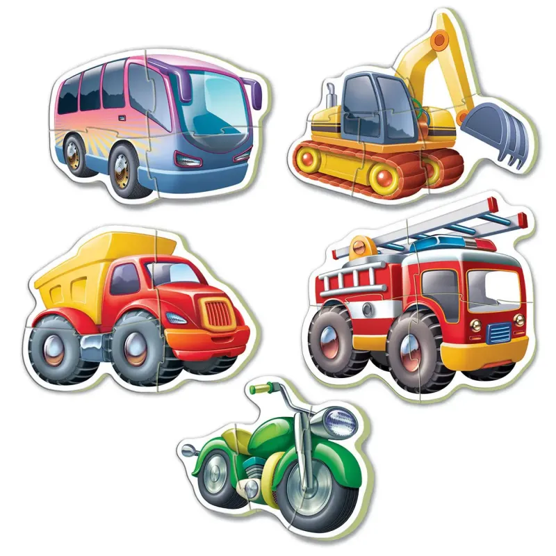 Educa - 5 In 1 Puzzle Baby, Transport 3/3/4/4/5 Pcs 14866