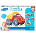 Educa - 5 In 1 Puzzle Baby, Transport 3/3/4/4/5 Pcs 14866