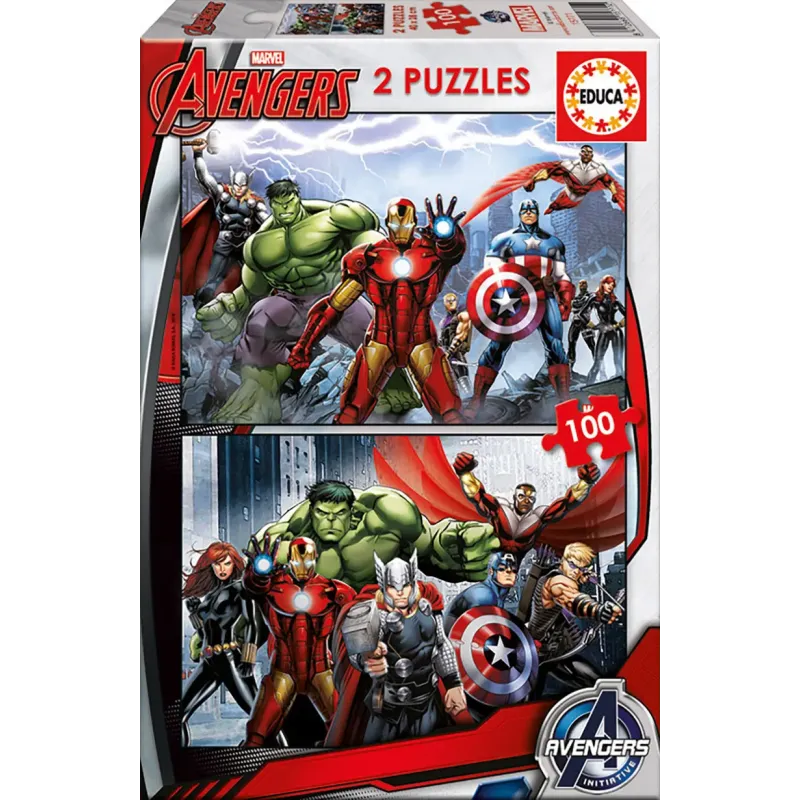 Educa - 2 In 1 Puzzle Avengers 100/100 Pcs 15771