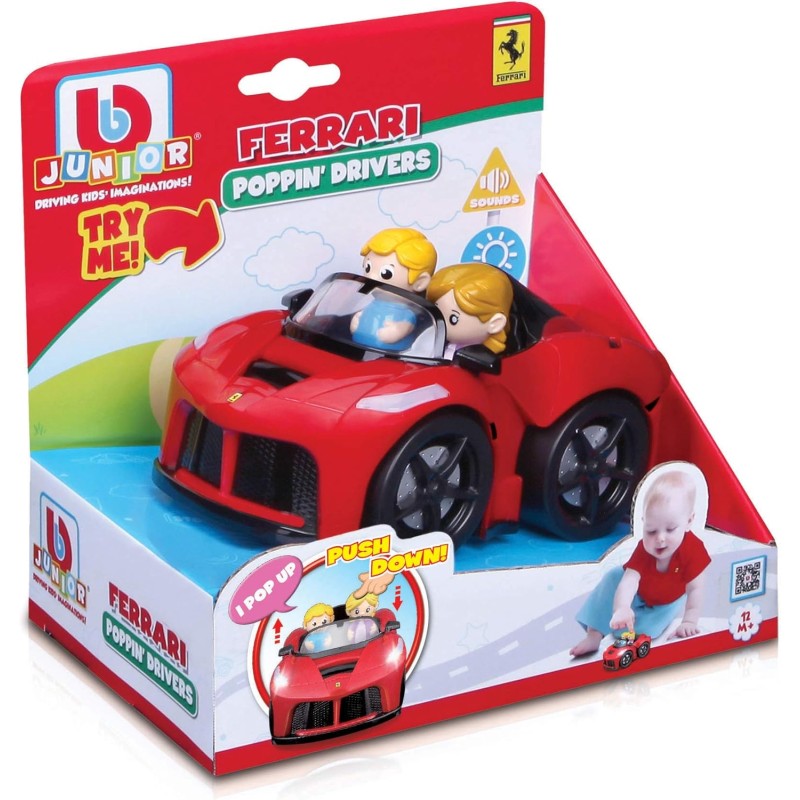 Bburago Junior – Light & Sound, Ferrari Poppin Drivers 16-81006