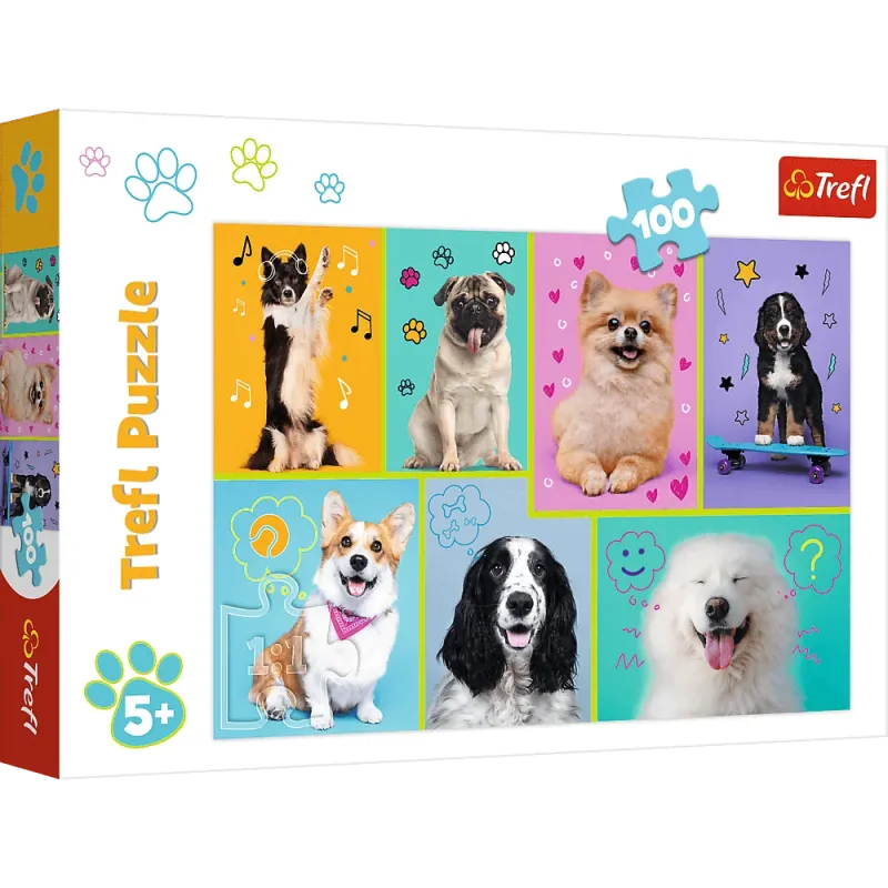 Trefl - Puzzle In The World Of Dogs 100 Pcs 16421