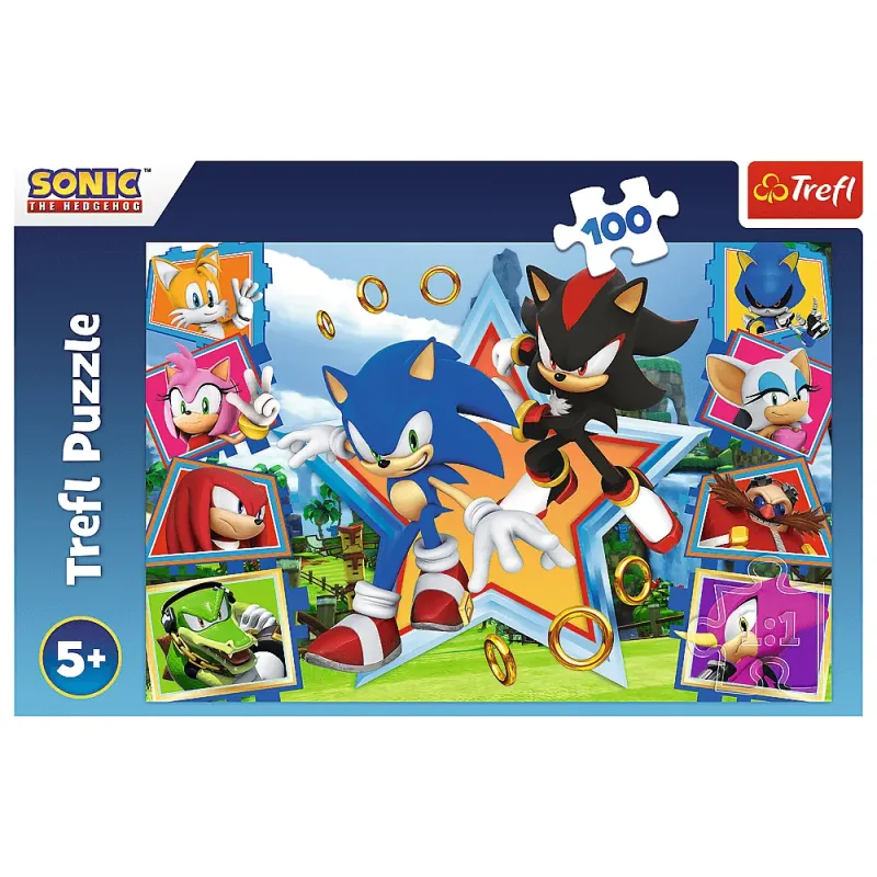 Trefl - Puzzle Sonic, Meet Sonic 100 Pcs 16465