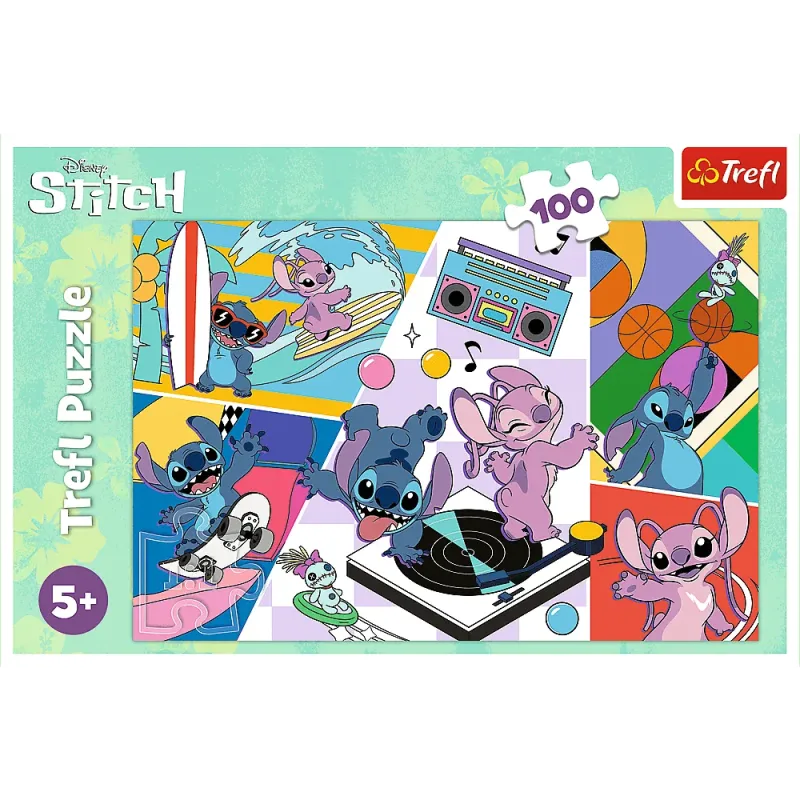 Trefl - Puzzle Stitch, Lilo & Stitch Memories 100 Pcs 16473