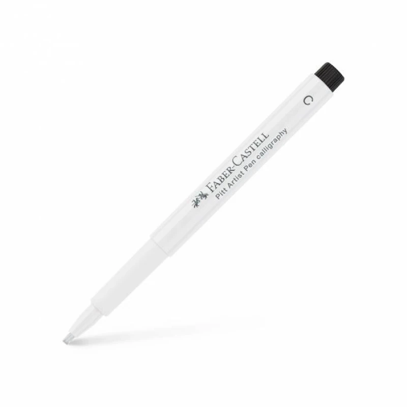 Faber Castell - Μαρκαδοράκι Σινικής Μελάνης Pitt Artist 2.5 mm White 167501