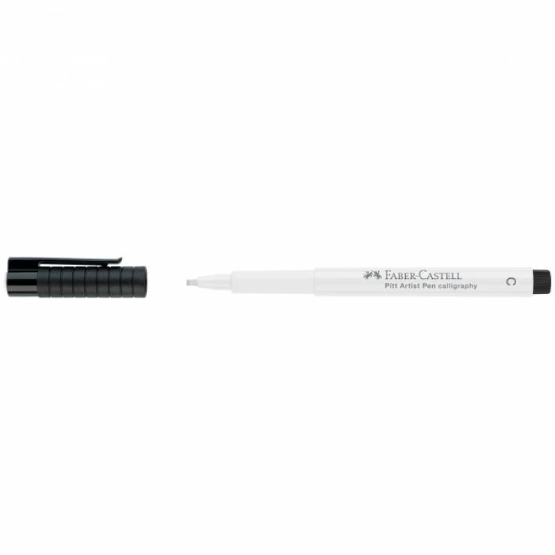 Faber Castell - Μαρκαδοράκι Σινικής Μελάνης Pitt Artist 2.5 mm White 167501