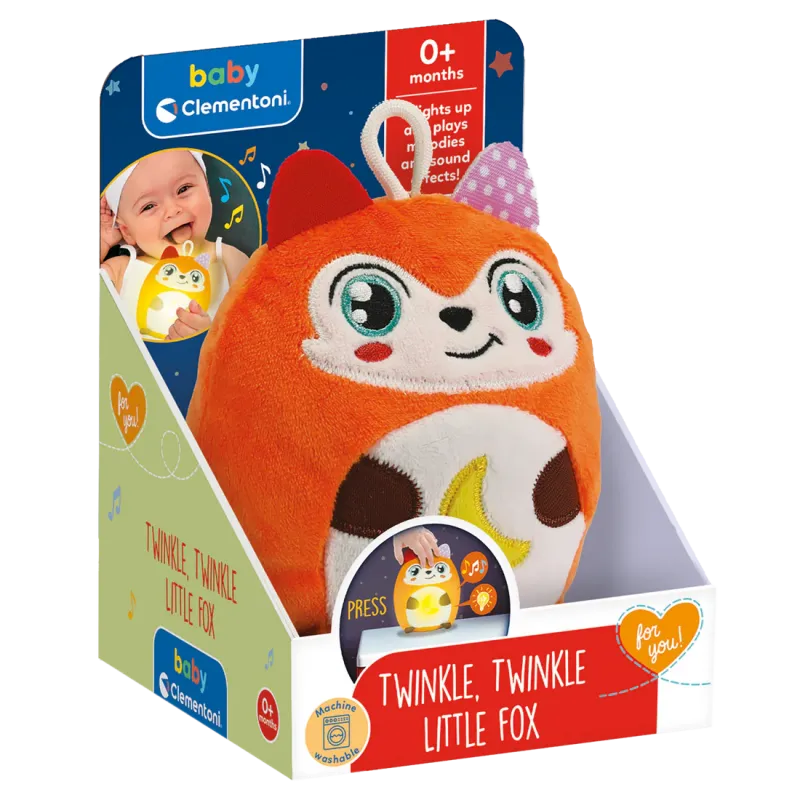 Baby Clementoni - Βρεφικό Παιχνίδι Twinkle Twinkle Αλεπού με Φως & Ήχους 17555