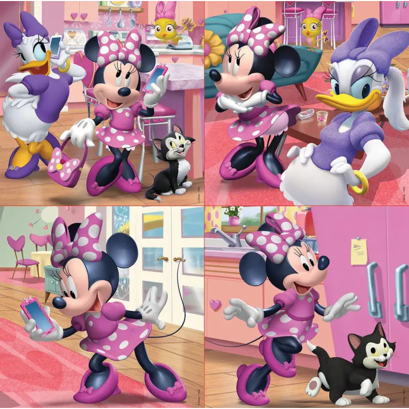 Educa - 4 In 1 Puzzle Minnie Happy Helper 12/16/20/25 Pcs 17630