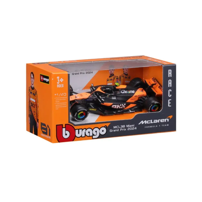 Bburago - 1/43 Race, McLaren F1 MCL38 #4 (Norris) 18-38214N