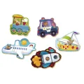 Educa - 5 In 1 Puzzle Baby, Transportation 3/4/4/4/5 Pcs 18059