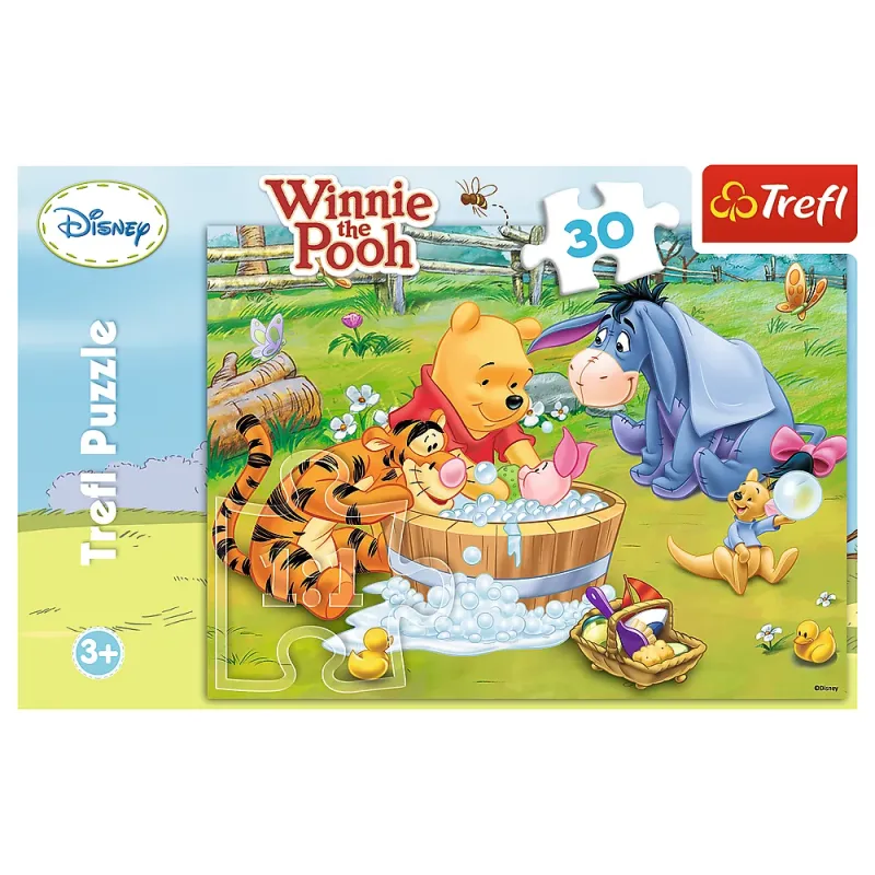 Trefl - Puzzle Winnie The Pooh, Piglet Is Taking A Bath 30 Pcs 18198