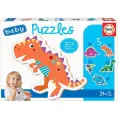 Educa - 5 In 1 Puzzle Baby, Dinosaurs 3/4/4/5/5 Pcs 18873
