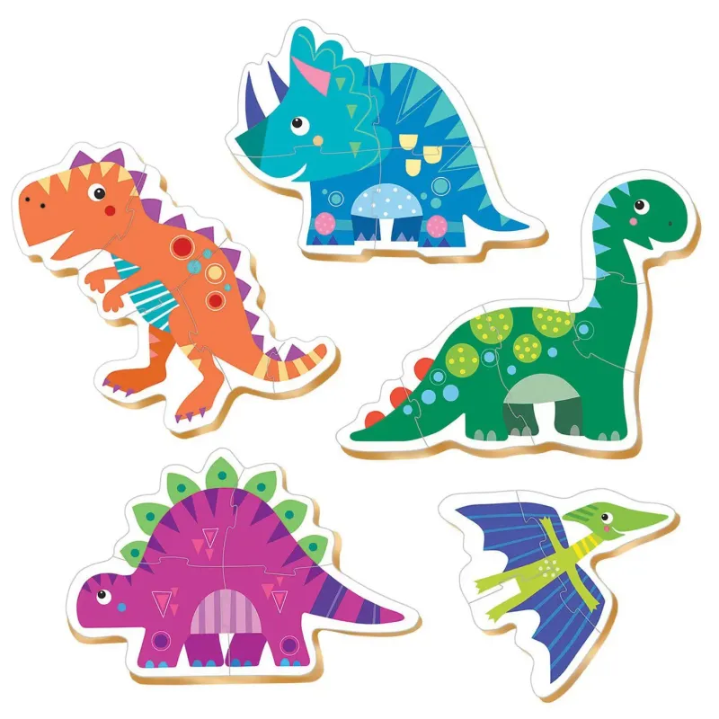 Educa - 5 In 1 Puzzle Baby, Dinosaurs 3/4/4/5/5 Pcs 18873