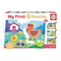 Educa - My First 4 Puzzles, Moms And Babies 5/6/7/8 Pcs 18899