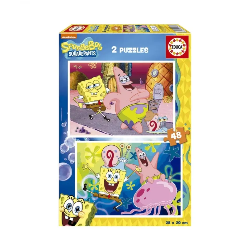Educa - 2 In 1 Puzzle Bob Sponja 48/48 Pcs 19388 Educa - 2 In 1 Puzzle Bob Sponja 48/48 Pcs 19388