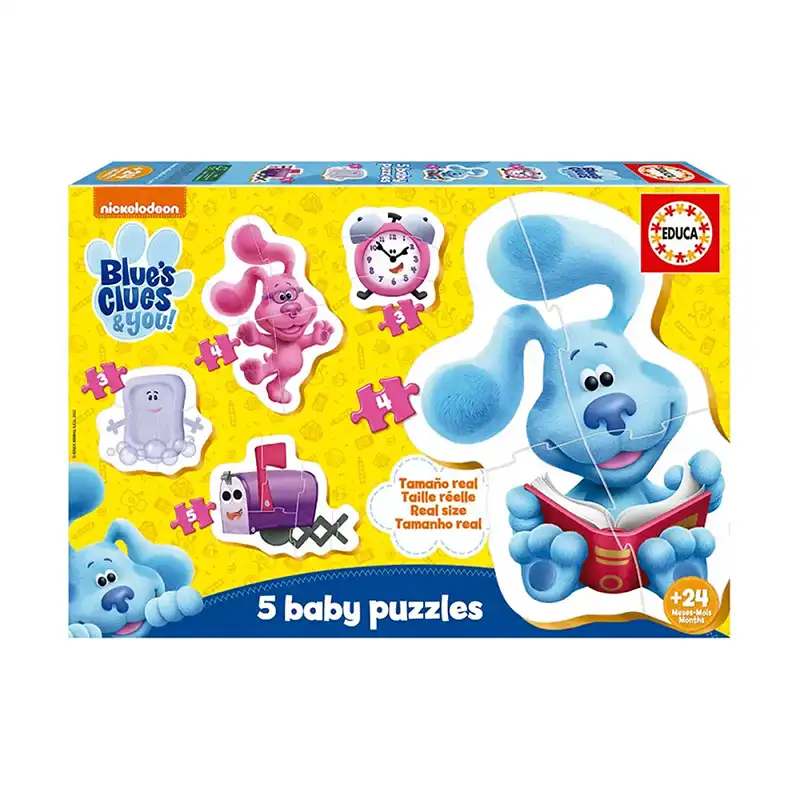 Educa - 5 In 1 Puzzle Blues Clues And You 3/3/4/4/5 Pcs 19397