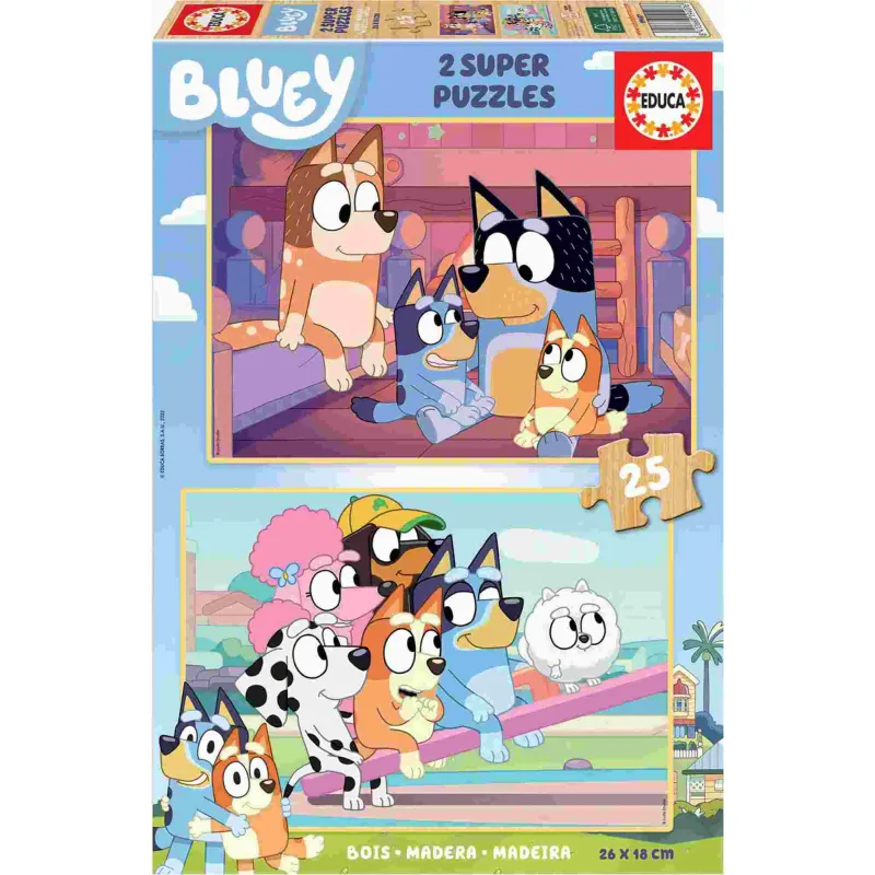 Educa - 2 In 1 Puzzle Bluey 25/25 Pcs 19407 Educa - 2 In 1 Puzzle Bluey 25/25 Pcs 19407