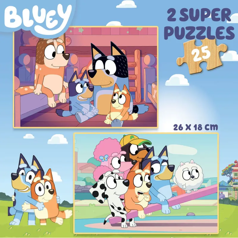 Educa - 2 In 1 Puzzle Bluey 25/25 Pcs 19407 Educa - 2 In 1 Puzzle Bluey 25/25 Pcs 19407