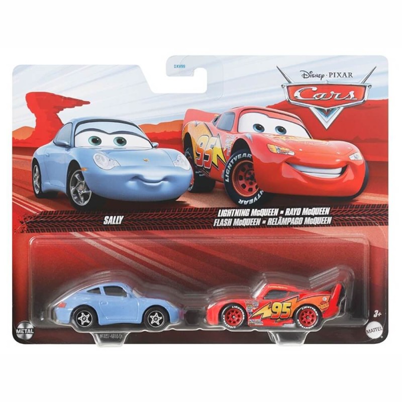 Mattel Cars - Σετ Με 2 Αυτοκινητάκια, Sally & Lightning McQueen HTX07(DXV99)