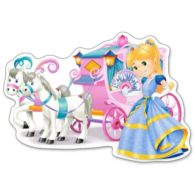 Castorland - Puzzle Maxi, Princess Carriage 12 Pcs 20017